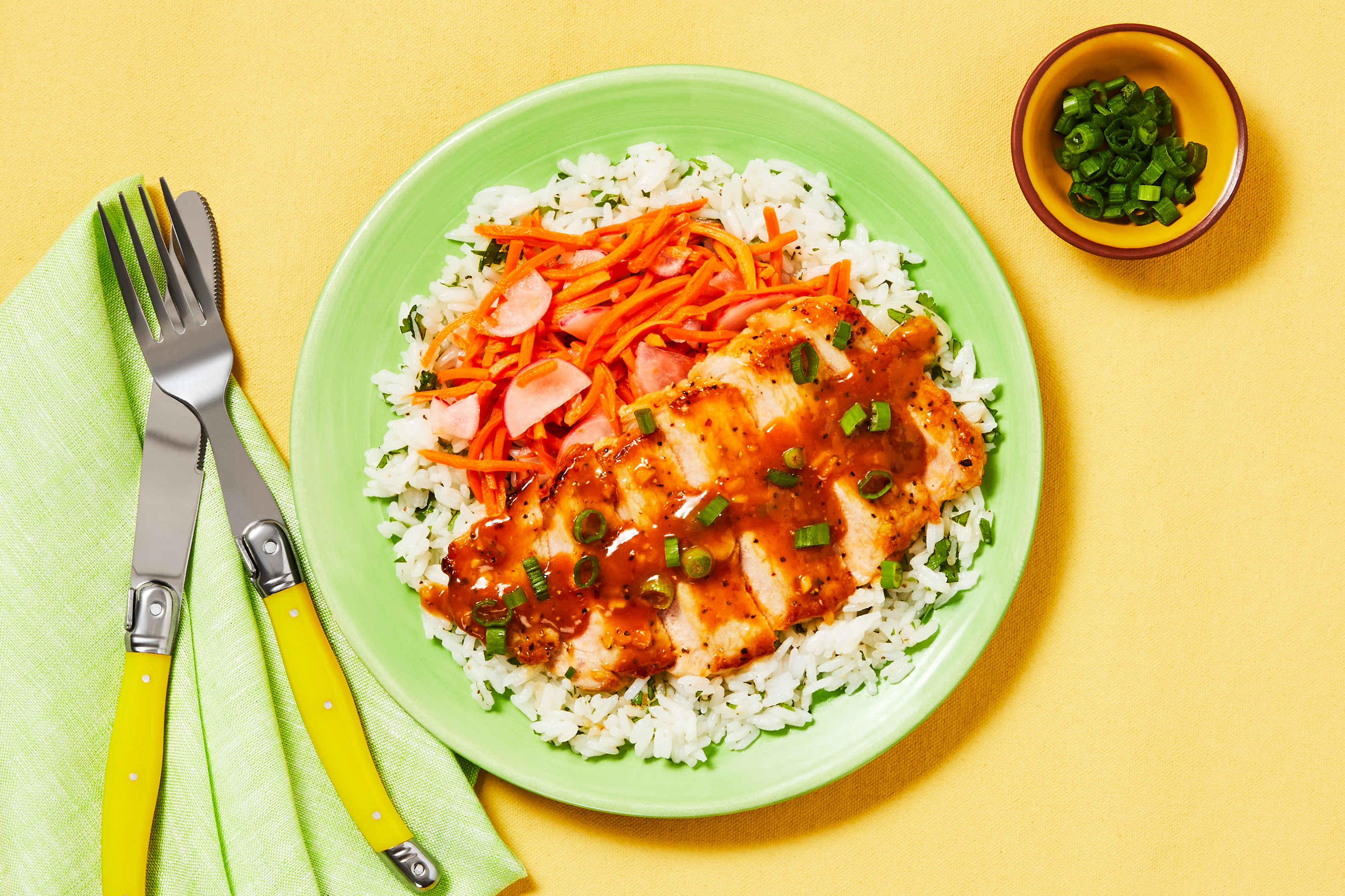 Hello Chop Sweet & Spicy Ginger-Glazed Pork Chops Recipe | HelloFresh