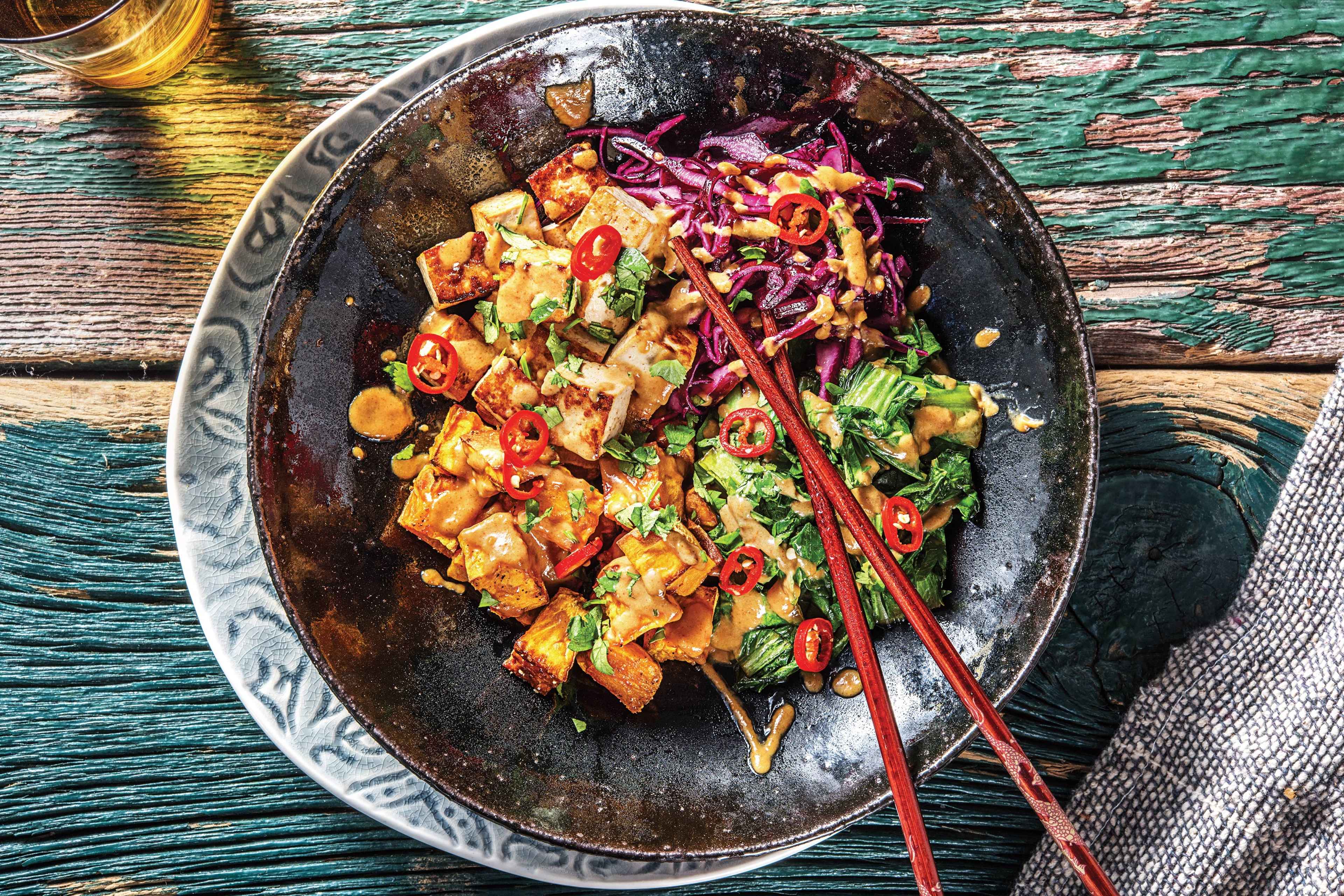 Tofu & Sweet Potato Buddha Bowl Recipe HelloFresh