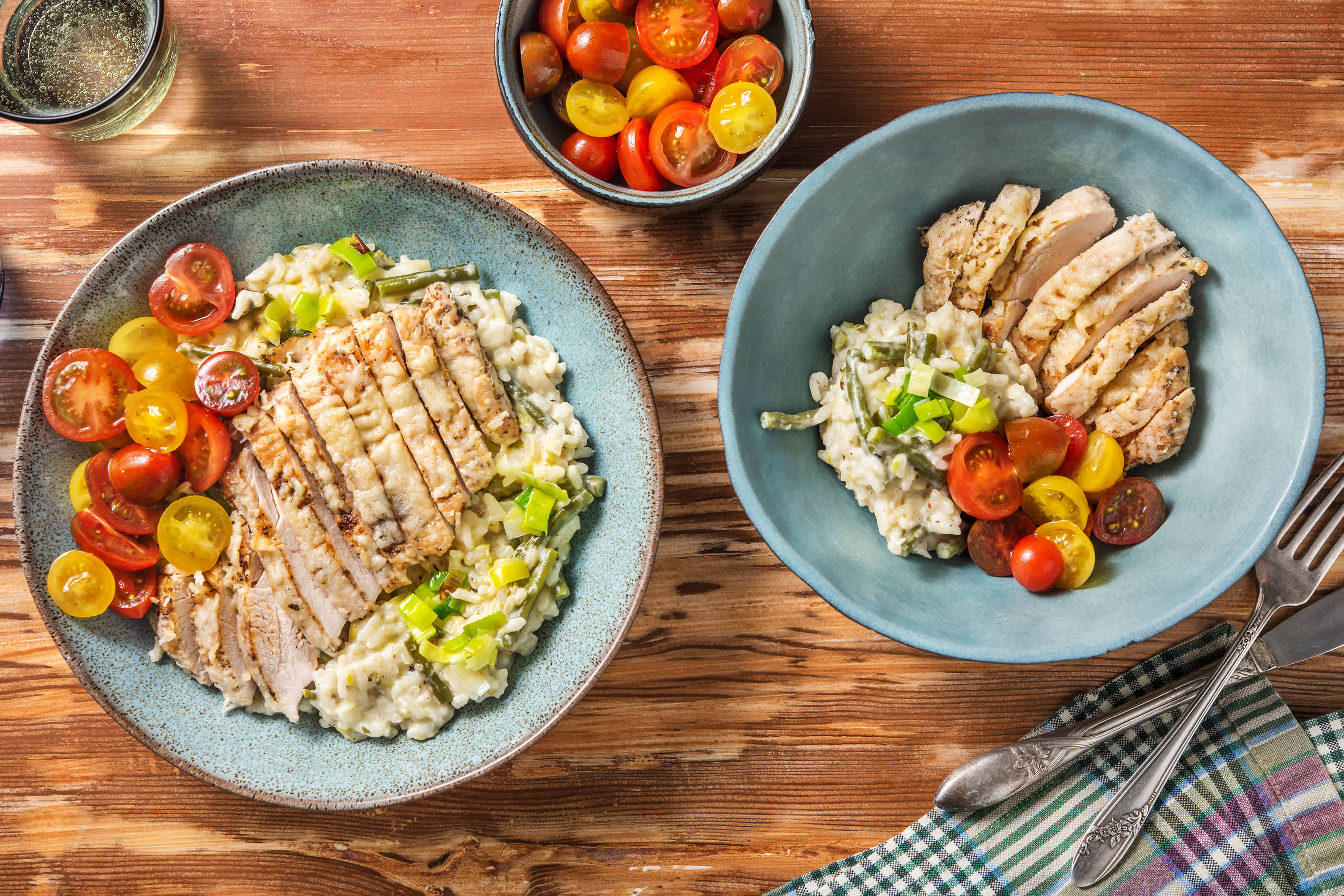 Turkey Steaks with Risotto and Salad Recipe HelloFresh