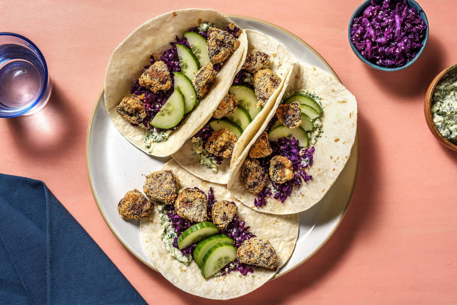 Wraps mit crunchy Champignons Rezept HelloFresh