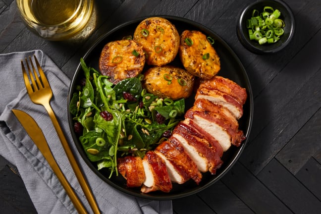 Poulet enrobé de bacon à l’érable