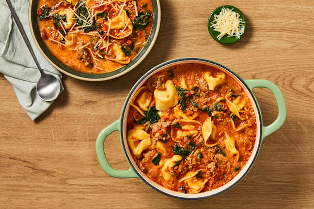 One-Pot Tortellini-and-Sausage Soup