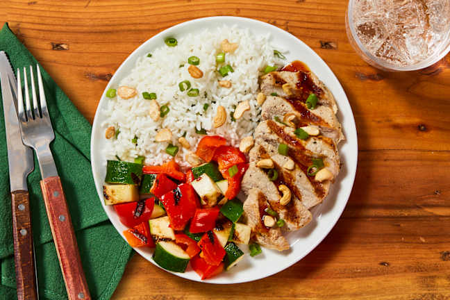 Côtelettes de porc grillées et glacées au soya