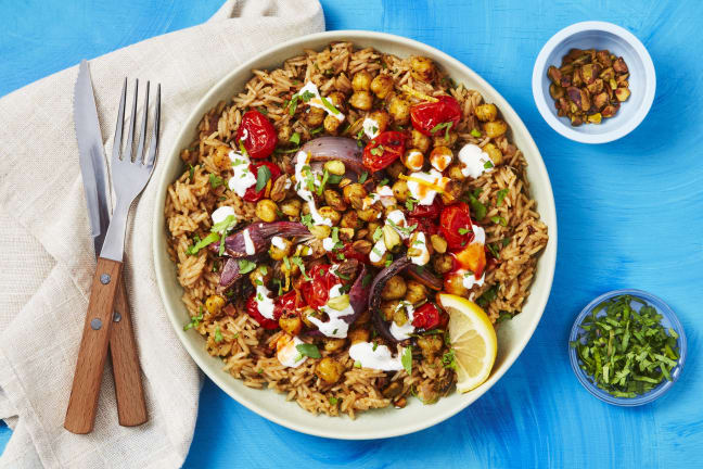 Shawarma-Spiced Chickpea Bowls with Chicken