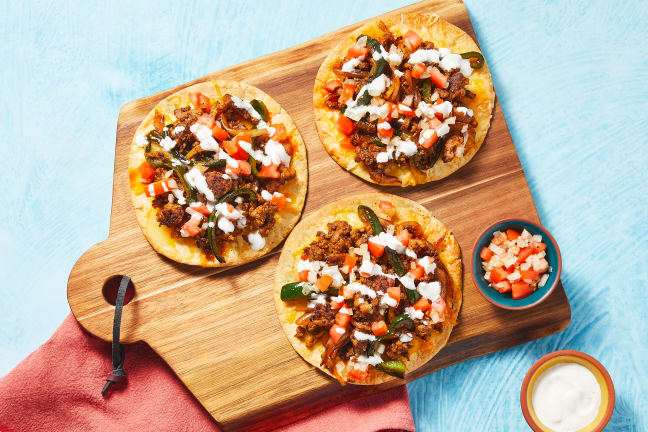 Tostadas Supremo with Organic Beef