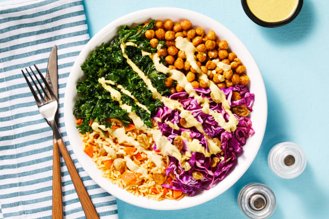 Curried Organic Chicken & Chickpea Bowls