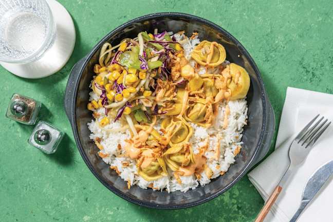 Prawn Wontons Rice Bowl