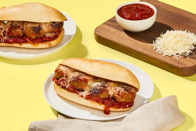 Saucy Beef Meatball Subs