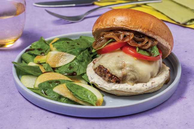 Quick Italian Cheesy Beef Burgers