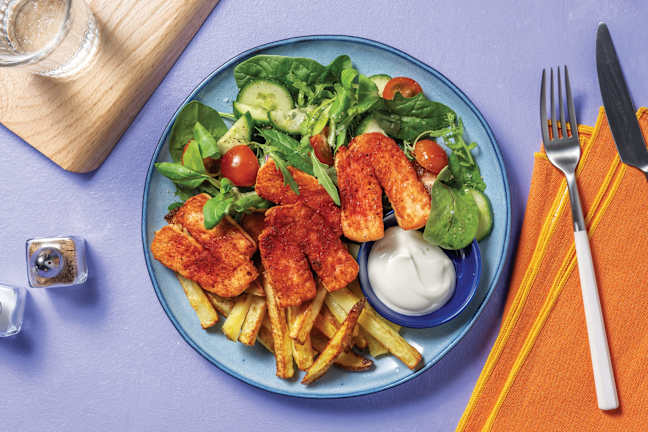 Garlic-Herb Halloumi & Veggie Fries