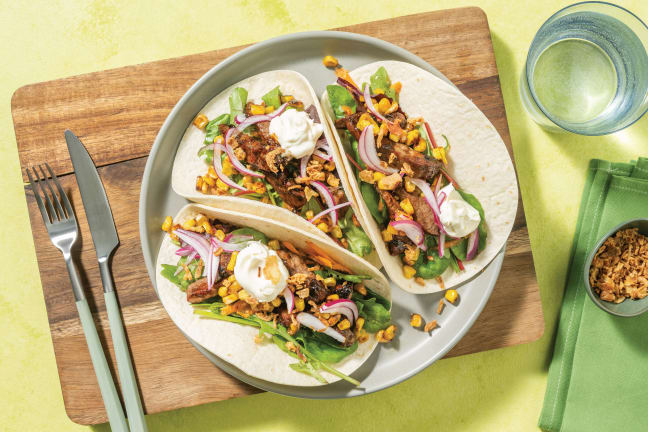 Quick Asian-Style Beef Tacos