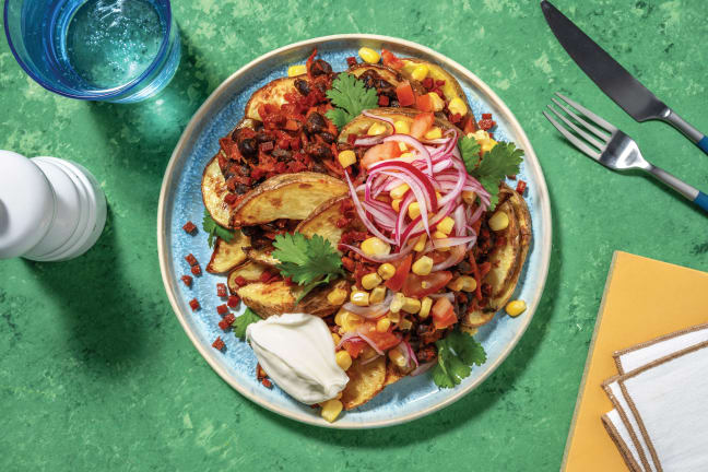 Mexican Bean Loaded Wedges