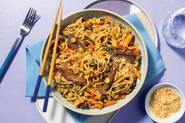 Easy Sweet Chilli Beef & Egg Noodles