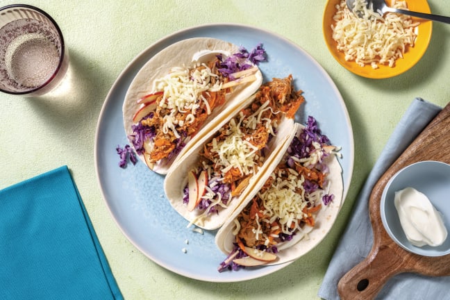 Double BBQ Pulled Pork & Slaw Tacos