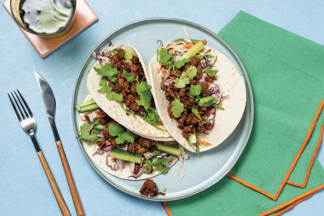 Quick Sweet Chilli Asian Beef Tacos