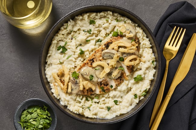 Truffle Risotto with Herbed Chicken