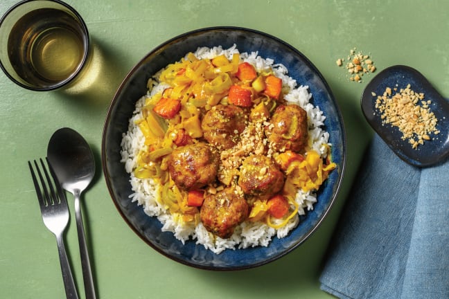Southeast Asian Beef Meatball Curry