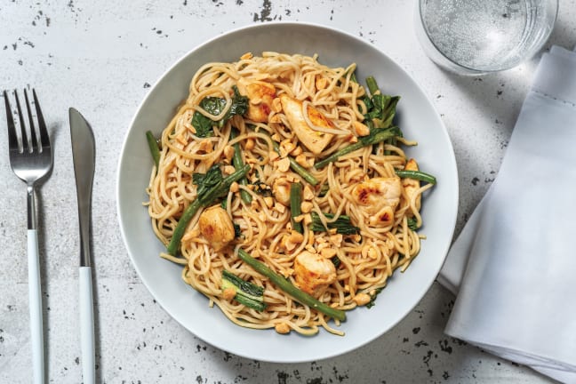 Double Asian-Style Chicken Noodle Stir-Fry