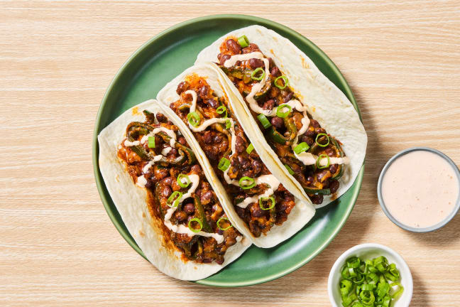 One-Pan Cheesy Black Bean Tacos