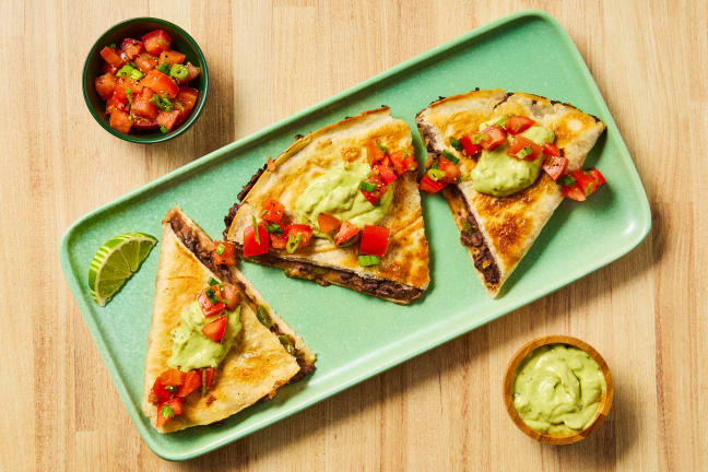 Black Bean & Pepper Quesadillas