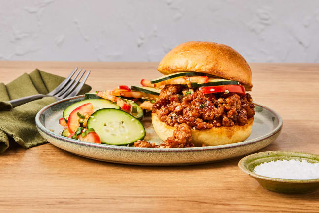 One-Pan Sesame Pork Sloppy Joes