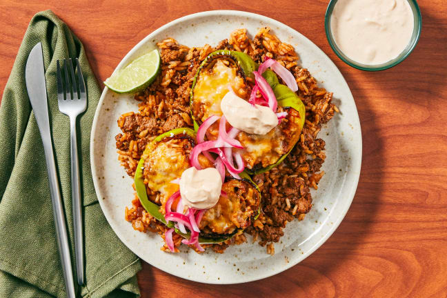 Tex-Mex Turkey Stuffed Green Peppers