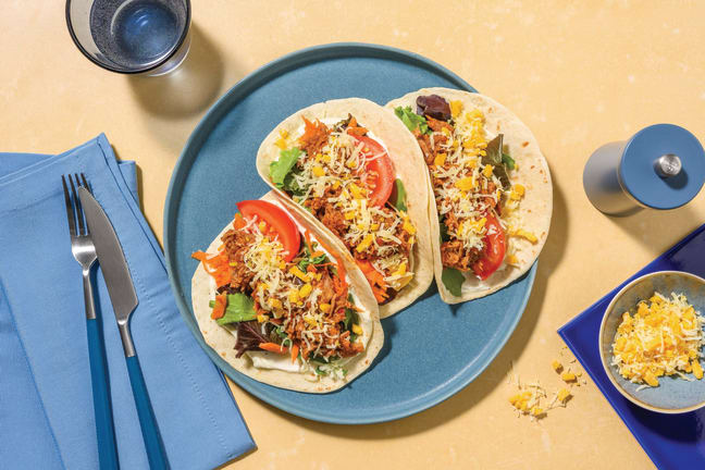 Spicy Chipotle Pulled Pork & Cheese Tacos