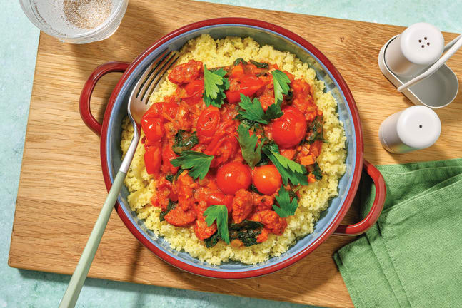 Easy One-Pot Chorizo & Cherry Tomato Stew