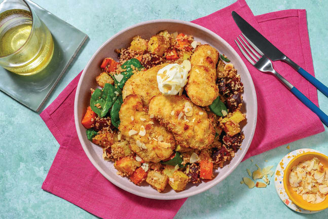 Plant-Based Crumbed Chick'n & Couscous Bowl