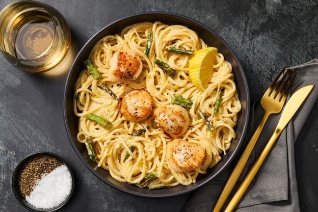 Buttery Scallops & Parmesan Spaghetti