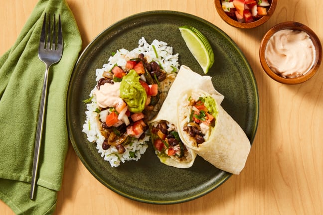 Black Bean & Green Pepper Burritos