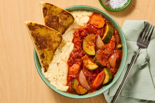 Polenta With Zucchini & Carrot Ragù