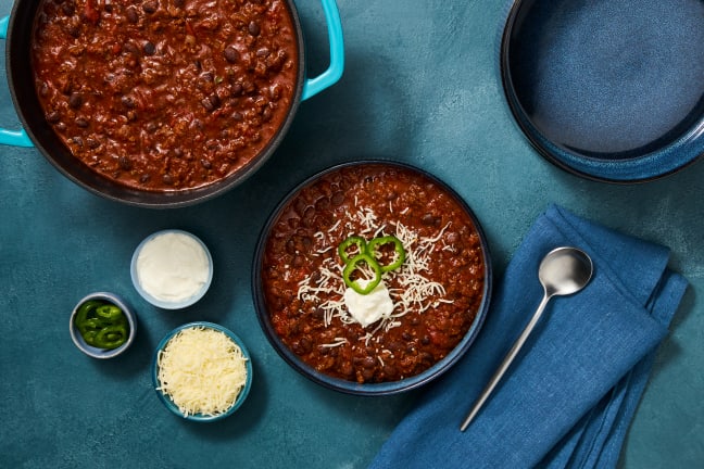 One-Pot Beef & Black Bean Chili