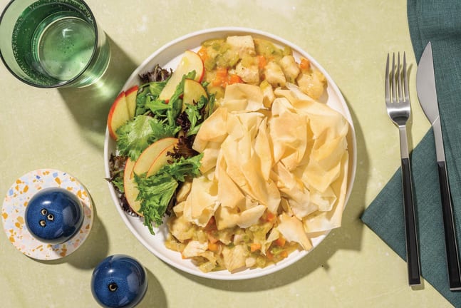 Cheesy Hoki & Mustard Filo Pie