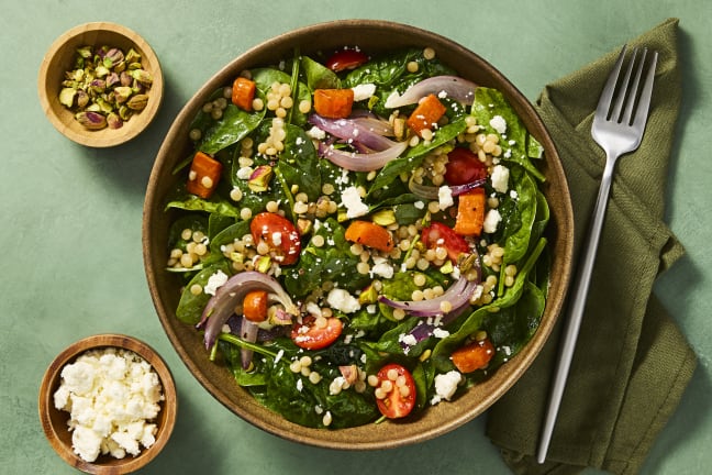 Spanakopita Spinach Salad with Couscous