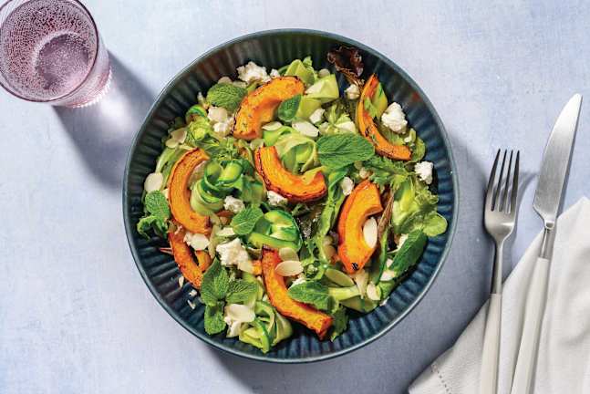 Roast Pumpkin & Courgette Ribbon Salad
