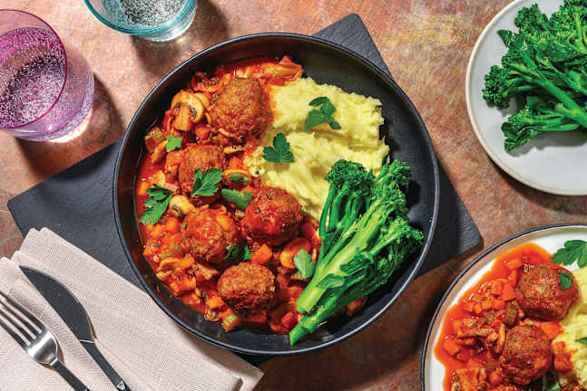 Bourguignon-Style Beef Meatballs