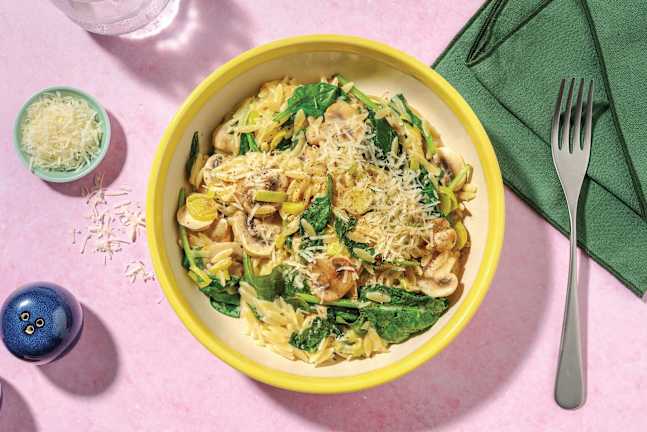 Creamy Mushroom & Leek Risoni