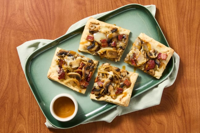 Crispy Bacon & Mushroom Flatbreads