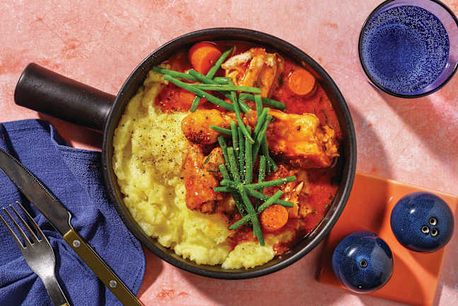 Hearty Chicken Drumsticks & Potato Mash