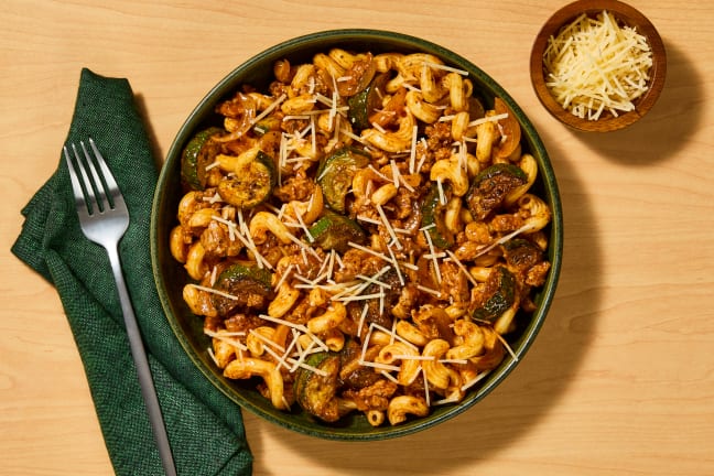 Pork Sausage Cavatappi Bolognese