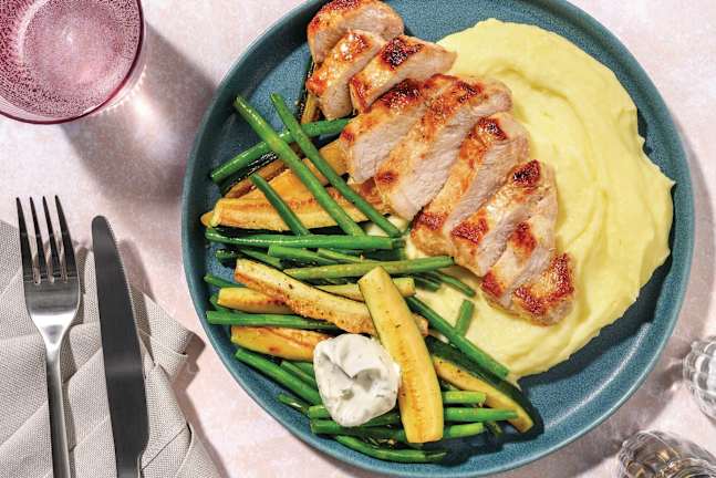 Savoury Pork Steak & Truffle Mayo