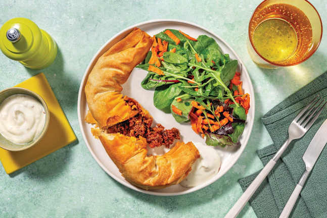 Beef Borek Filo Snail & Garlic Yoghurt