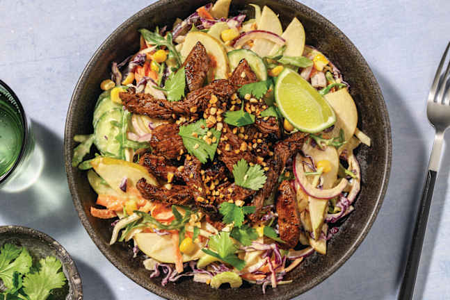 Thai-Style Beef & Pear Slaw