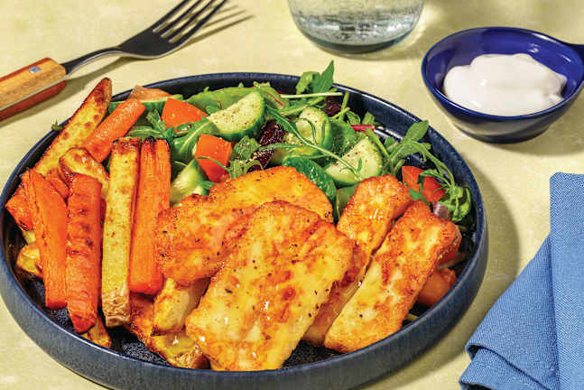 Lemon Pepper Halloumi & Veggie Fries