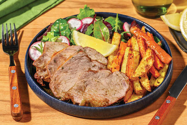 Garlic-Herb Lamb Rump & Veggie Fries