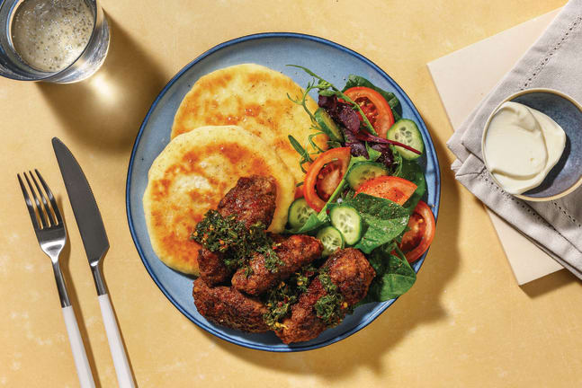 Beef Koftas & DIY Yoghurt Flatbreads