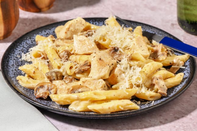 Creamy Chicken & Mushroom Pasta