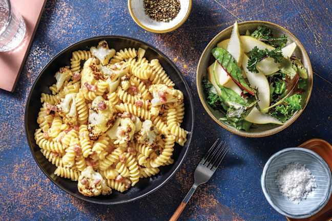 Creamy Bacon & Cauliflower Pasta