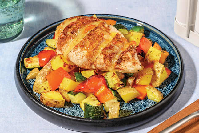 Cheesy Hasselback Chicken
